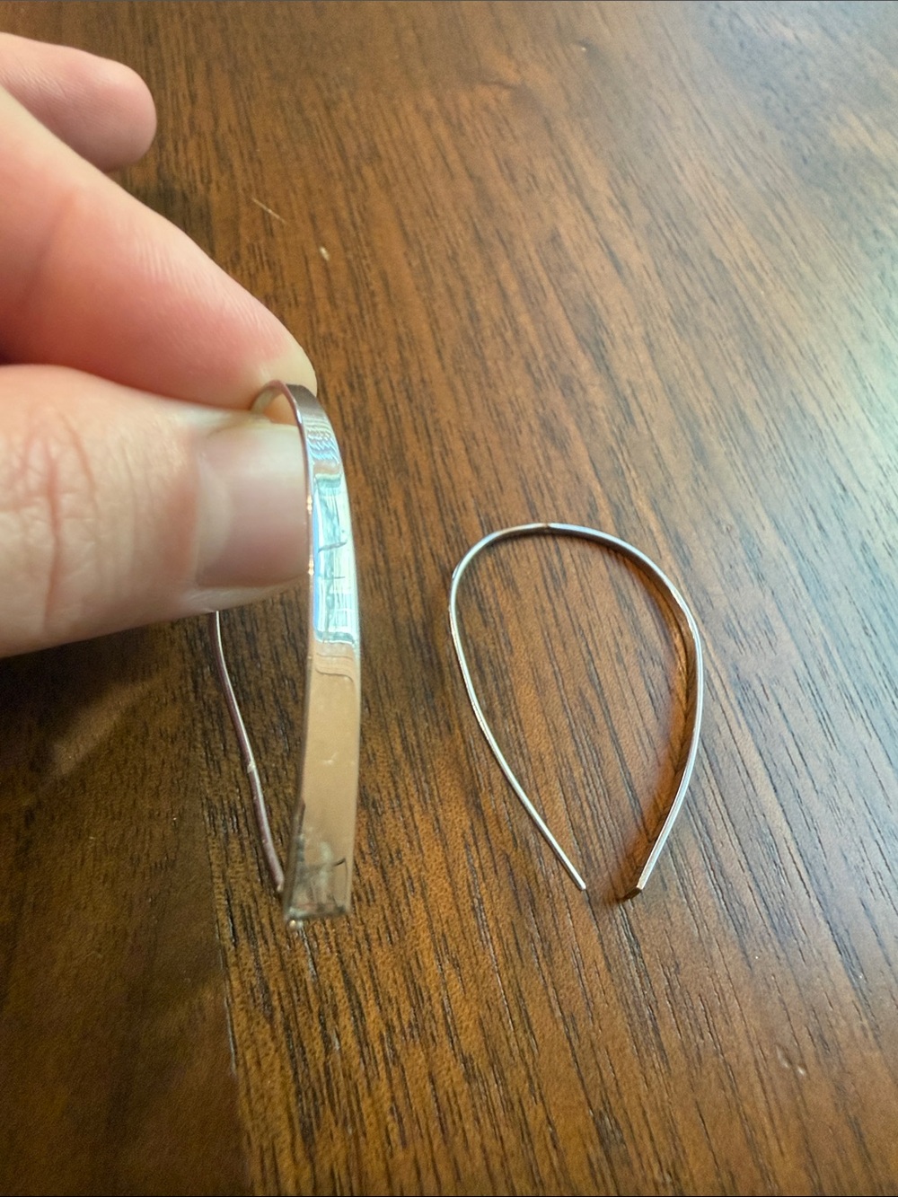 Silver Women’s Slim Hoop Earrings - Silver